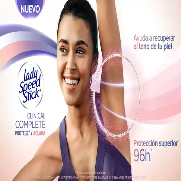 Lady Speed Stick Desodorante Protege Aclara Crema 55 g