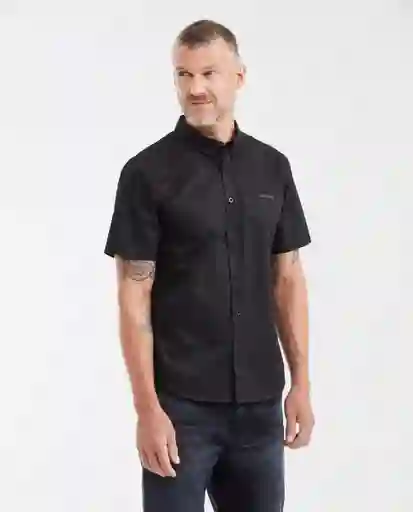 Camisa Paper Manga Corta Negro Sombrío Ultraoscuro M Chevignon