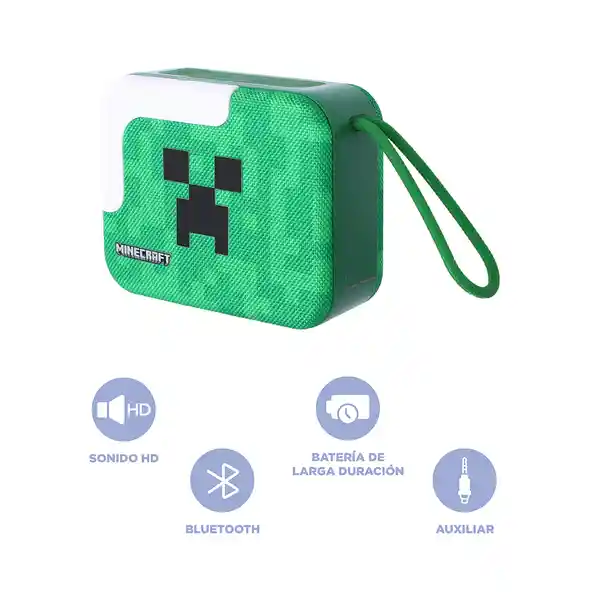 Bocina Inalambrica Resistente al Agua Minecraft Mod A151 Miniso