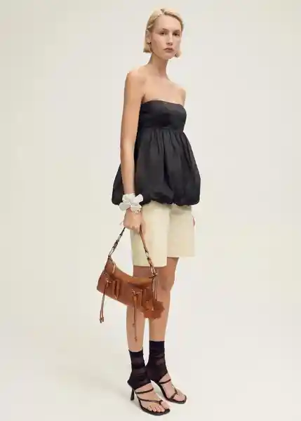 Top Gang Negro Talla L Mujer Mango