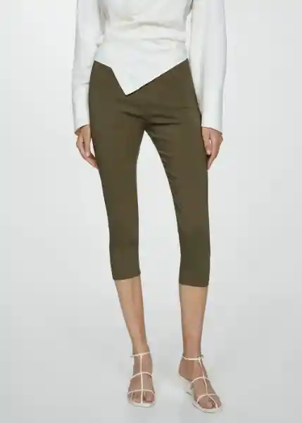 Leggings Lora Khaki Talla S Mujer Mango