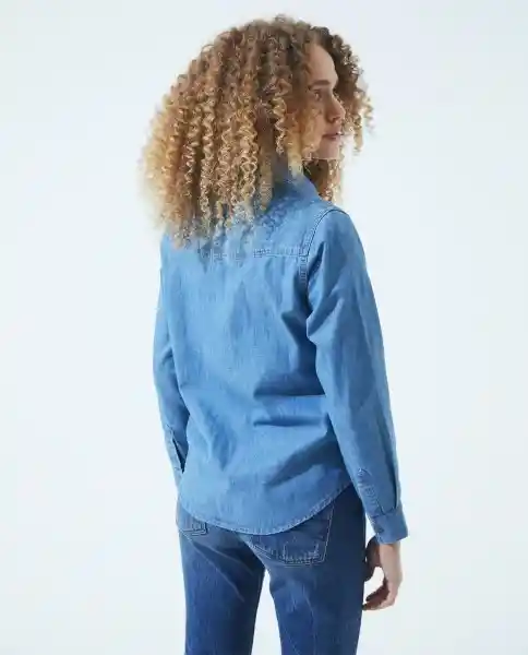 Camisa Mujer Azul Talla S 310D001 Americanino