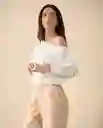 Suéter Tejido Crudo Vainilla Claro Talla L 461G210 Esprit