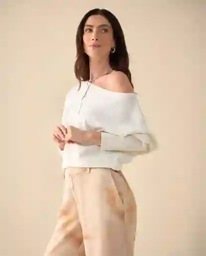 Suéter Tejido Crudo Vainilla Claro Talla L 461G210 Esprit