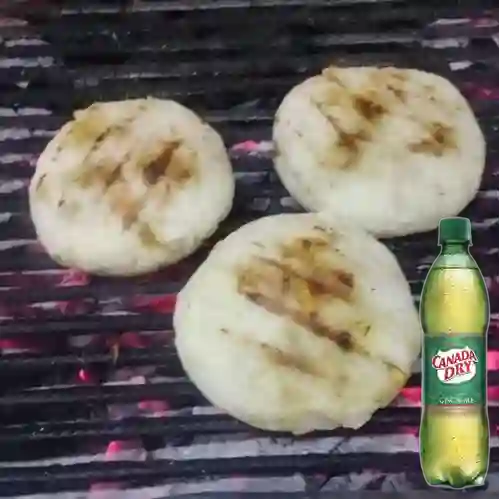 Combo Arepa Mixtas + Canada Dry 400 ml
