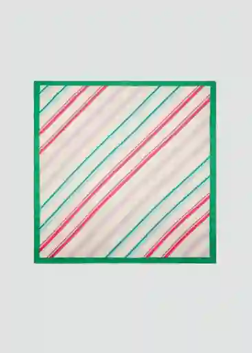 Pañuelo Jimena Verde Talla 99 Mujer Mango
