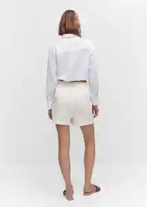 Short Julie Off White Talla L Mujer Mango