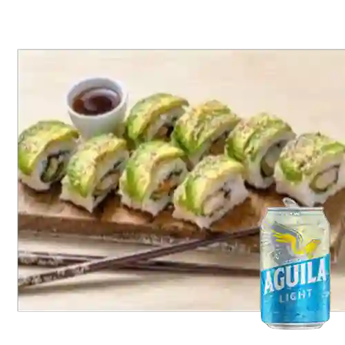Combo Uramaki Green + Cerveza Aguila Light Lta 330ml