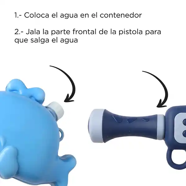 Pistola de Agua Con Mochila de Ballena Miniso