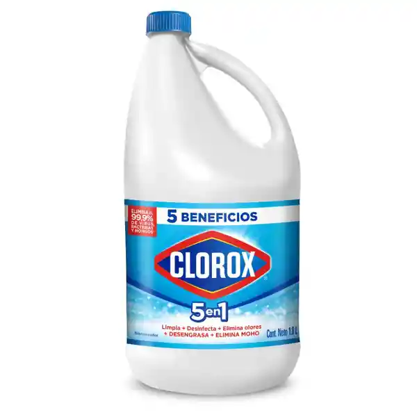 Blanqueador Líquido 5 en 1 Clorox Original Botella 1.8 L