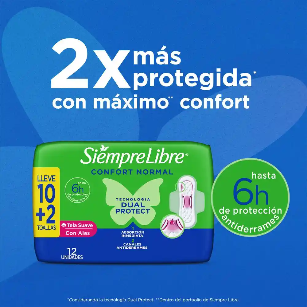 Toalla Higiénica Stayfree Confort Normal 12 unidades