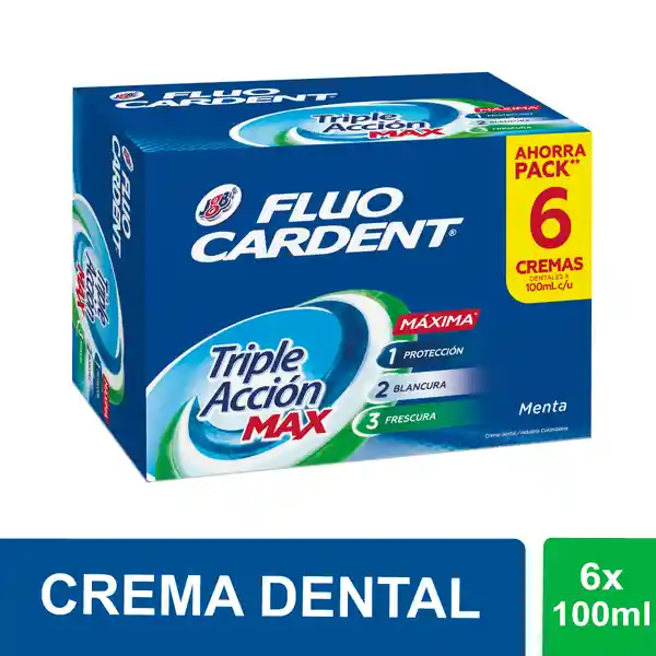 Fluocardent Crema Dental Triple Acción Max