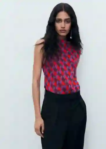 Blusa Martina Violeta Talla M Mujer Mango
