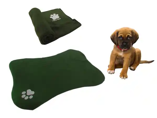 Hally Pets Set Para Mascota Cama + Cobija Mediana Cb003 Verde