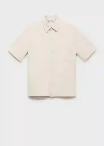 Camisa Guido Crudo Talla M Hombre Mango
