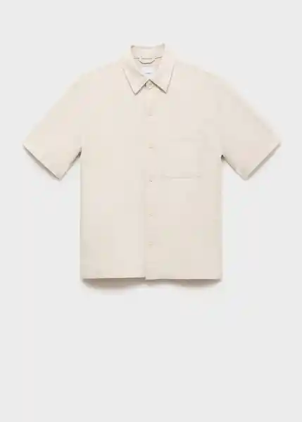 Camisa Guido Crudo Talla M Hombre Mango