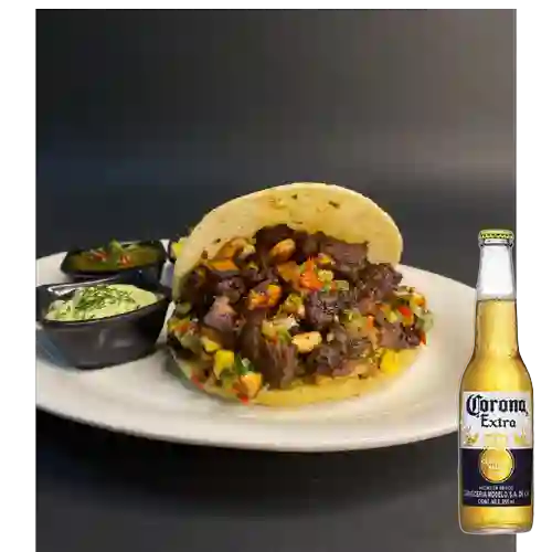 Combo Arepa Trifasica + Cerveza Corona Bot. 355ml