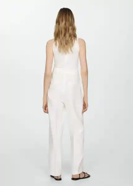 Enterizo Mono Ben  Off White Talla XS Mujer Mango