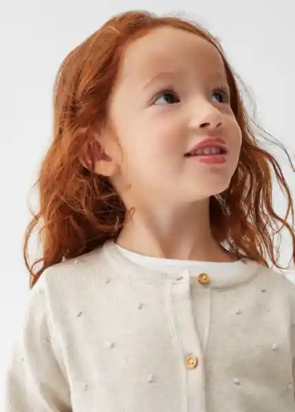 Chaqueta Cárdigan Nala5 Arena Talla 66 Niña Mango