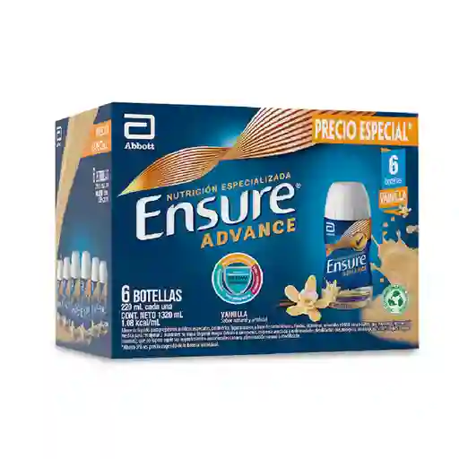 Ensure Advance Vainilla Con Proteína + Hmb Líquido Caja x 6 Und