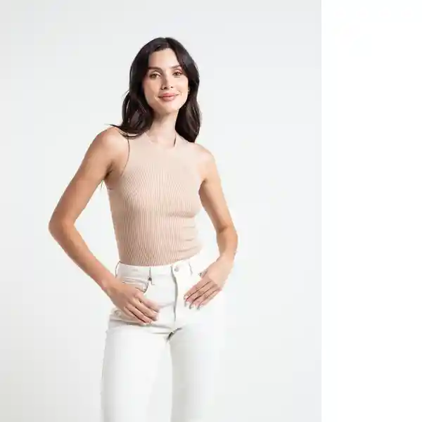  Saco Tejido Galilea Beige Goma Medio Talla M Naf-Naf 