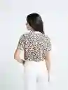  Camiseta Beige Ajonjoli Medio Talla M 402E005 Naf-Naf 