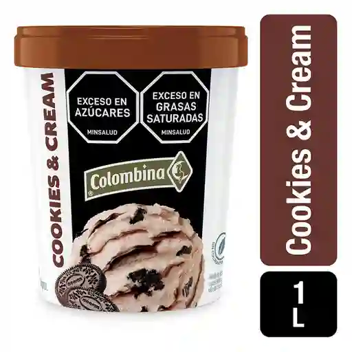 Colombina Helado Sabor a Cookies y Cream Salsa de Chocolate