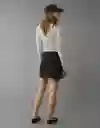 Falda Mujer Negro Talla: 6 5097001 American Eagle