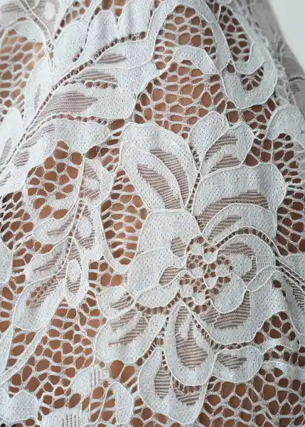Falda Blondi Mujer Crudo Marfil Claro Talla L 442G386 Naf Naf