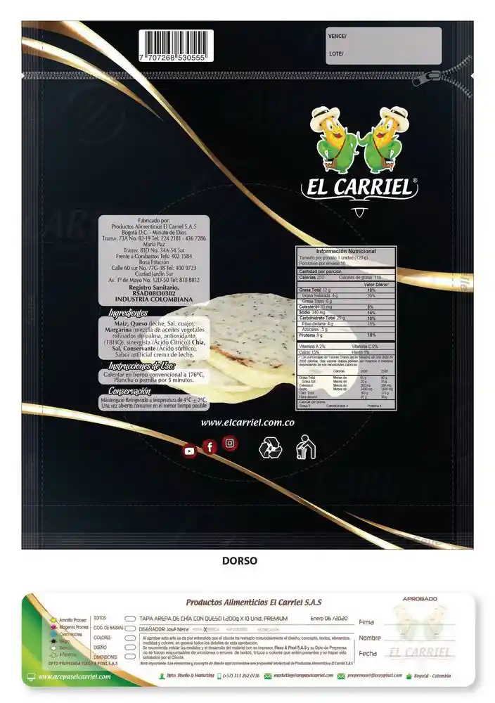 El Carriel Arepa Chía Con Queso