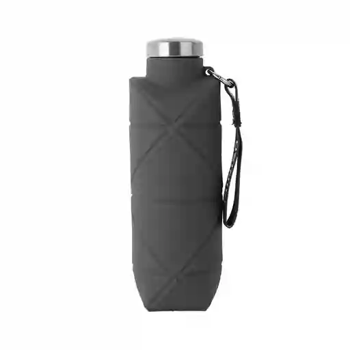 Botella Plástico de Silicona Portátil de Silver Grey Gris Miniso