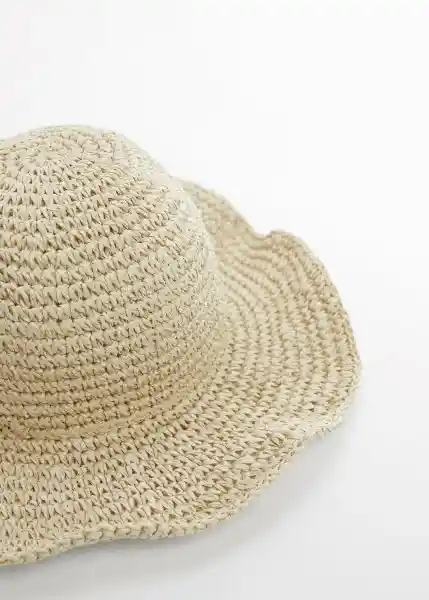 Sombrero Arena Beige Talla 99 Mujer Mango