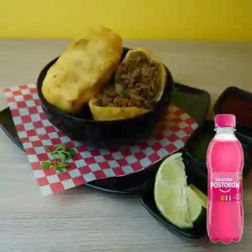 Combo Carimañola de Carne + Postobón Manzana 250 ml