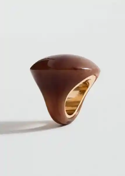 Anillo Jules Marrón Talla M Mujer Mango