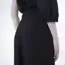 Pantalón Palazzo Pliegues y Bolsillos Negro 10 Fuera de Serie