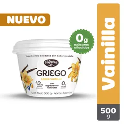 Yogurt Griego Vainilla Entero Sin Dulce Alpina