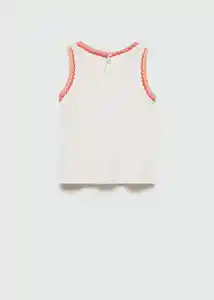 Camiseta Lisa Off White Talla 14 Niñas Mango