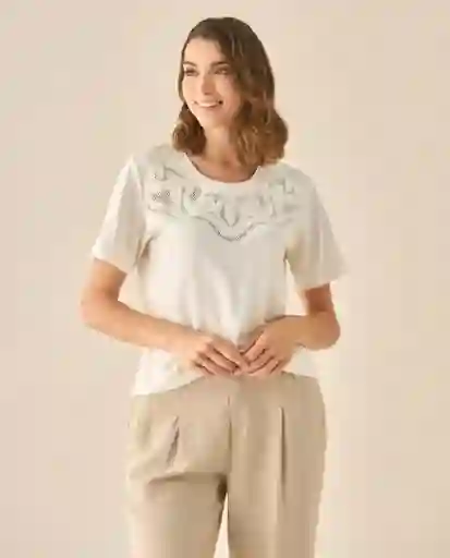 Camiseta Crudo Vainilla Claro Talla M 602G200 Esprit
