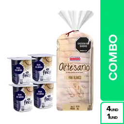 Combo Bimbo Pan Artesano Tajado + Yox Bebida Láctea