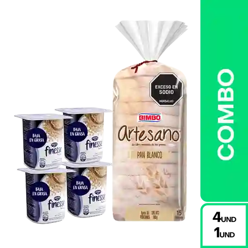 Combo Bimbo Pan Artesano Tajado + Yox Bebida Láctea