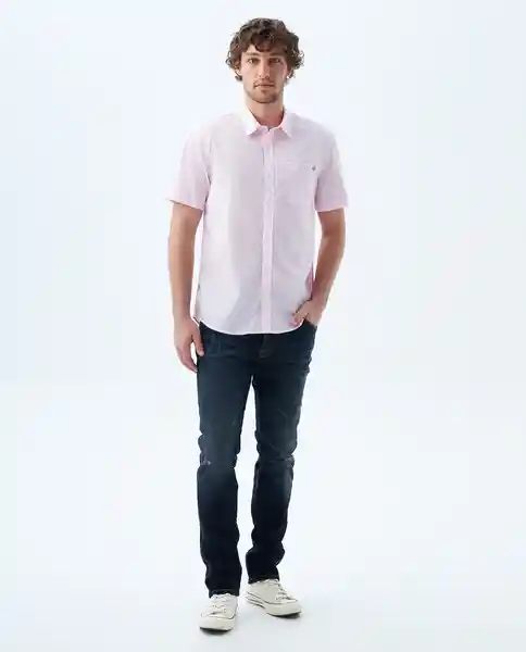 Camisa Hombre Rosado Talla L 819f011 Americanino