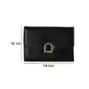 Cartera Para Mujer Con Hebilla Dorada Negro Serie Miniso