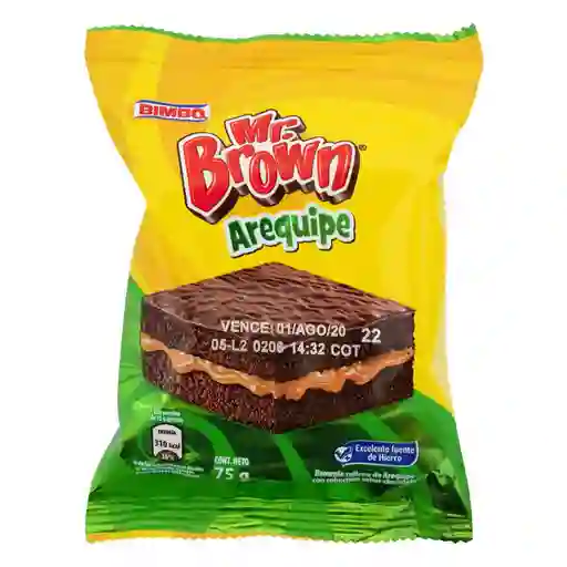 Mr Brown Brownie Relleno de Arequipe