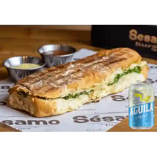 Combo Sándwich Ropa Vieja + Aguila Light 355 ml