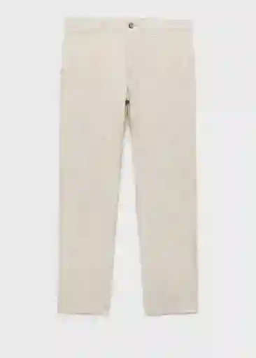 Pantalón Oyster Crudo Talla 42 Hombre Mango