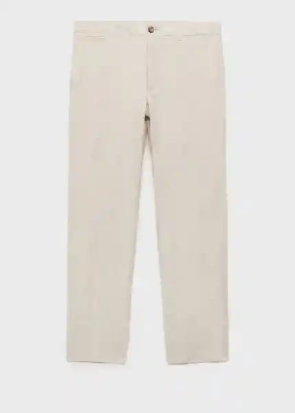 Pantalón Oyster Crudo Talla 42 Hombre Mango