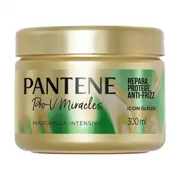 Pantene - Mascarilla Intensiva Pro-V Miracles repara protege y anti-frizz con aceite de argán y de ricino Tratamiento para cabello maltratado 300 ml