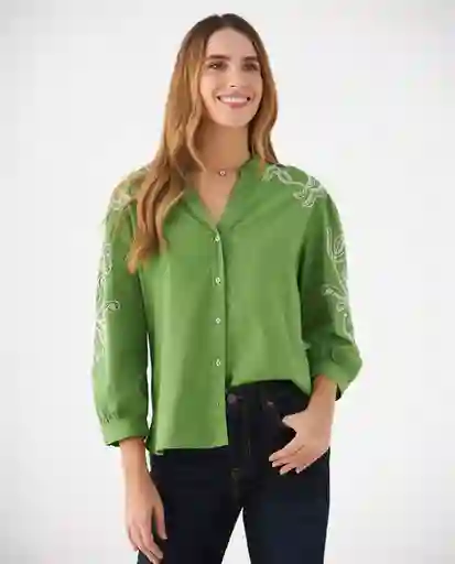 Camisa Verde Pesto Medio Talla XL 619F053 Esprit