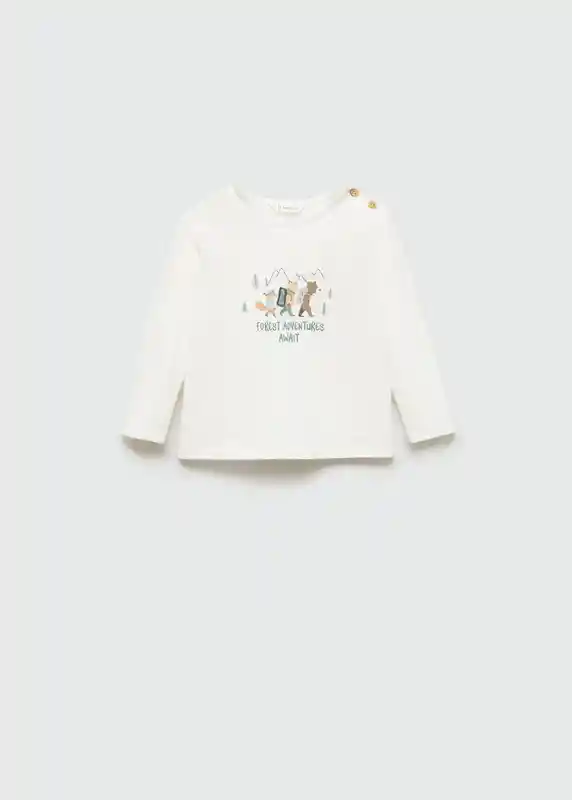 Camiseta Forest Off White Talla 61 Niños Mango