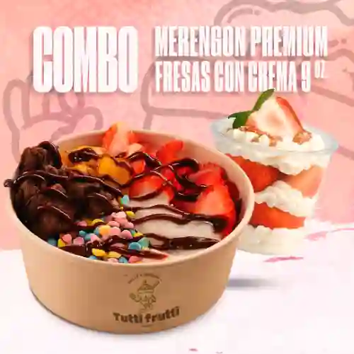 Merengón Premium + Fresas con Crema